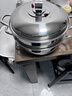 凌豐（LINKFAIR）蒸鍋不銹鋼湯鍋蒸籠蒸片雙層家用蒸煮燉多功能鍋燃氣電磁爐通用 曬單實(shí)拍圖