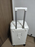 啄木鳥(niǎo)側開(kāi)大容量行李箱拉鏈擴容旅行箱男女結實(shí)耐用密碼箱側開(kāi)蓋皮箱子 白色【5輪帶剎車(chē)大深倉MAX+雙層防爆拉鏈】 26英寸 【PLUS版托運箱5輪+可擴容25%】 曬單實(shí)拍圖