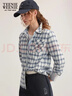 Teenie Weenie小熊女裝襯衫2025秋新款簡(jiǎn)約舒適寬松學(xué)院風(fēng)格紋上衣 曬單實(shí)拍圖