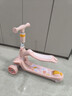 迪卡儂兒童滑板車(chē)GT500可坐三輪代步車(chē)可折疊寶寶平衡車(chē) 珍珠粉 曬單實(shí)拍圖