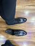 金利來(lái)（Goldlion）男鞋商務(wù)正裝鞋休閑鞋簡(jiǎn)約西裝鞋舒適男士皮鞋567810183ABB黑色42 曬單實(shí)拍圖