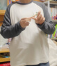 松山棉店圓領(lǐng)撞色打底衫含羊毛秋冬輕暖長(cháng)袖上衣7A抑菌抗靜電男女保暖衣 曬單實(shí)拍圖