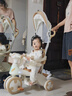 貝趣兒童三輪車(chē)寶寶0-1-3歲嬰兒推車(chē)溜娃車(chē)遛娃神器一歲周歲生日禮物 頂配咖丨燈光音樂(lè )+護欄+轉向推桿+頂棚 幼兒外出輕便腳踏車(chē) 曬單實(shí)拍圖
