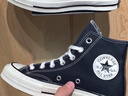 匡威（Converse）1970s 三星標經(jīng)典高幫鞋情侶運動(dòng)鞋學(xué)生鞋休閑帆布鞋男鞋女鞋 162050C 經(jīng)典黑 38 /5.5 曬單實(shí)拍圖