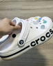 卡駱馳（CROCS）洞洞鞋貝雅卡駱班輕便耐磨一腳蹬休閑鞋|205089 白/深藍-126 44 (280mm) 曬單實(shí)拍圖
