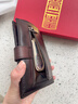 banyanu新款真皮頭層牛皮隨身機票護照夾多功能超薄一體卡包證件包錢(qián)包男 咖啡色（頭層牛皮-防盜刷） 曬單實(shí)拍圖