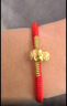 周六福  黃金手鏈女硬金福瑞蛇寶生肖本命足金手繩T 定價(jià) 16+6cm-0.43g 曬單實(shí)拍圖