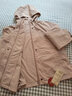 MUJI女式 不易沾水 防紫外線(xiàn) 便攜風(fēng)帽夾克 外套 煙熏粉色 L 曬單實(shí)拍圖