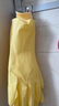 靚滌家務(wù)手套1雙33cm黃色單層洗碗廚房加厚橡膠皮洗衣清潔防水刷鍋碗 曬單實(shí)拍圖