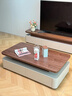 全友家私現代簡(jiǎn)約實(shí)木中古奶油風(fēng)茶幾電視柜組合客廳巖板茶桌同款 【加厚胡桃木】1.3m茶幾+2m電視柜 【佛山工廠(chǎng)/質(zhì)保十年/保質(zhì)保量】 曬單實(shí)拍圖