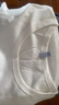 森馬（Semir）涼感T|森馬短袖T恤女夏季短款緊身大圓領(lǐng)正肩純色基礎款百搭上衣 本白10101 L 曬單實(shí)拍圖