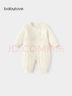 babylove嬰兒連體衣秋冬款夾棉保暖衣服男寶女寶哈衣莫代爾爬服刺繡休閑裝 曬單實(shí)拍圖