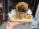 赟婭黃水晶發(fā)財樹(shù)招財貓入戶(hù)玄關(guān)辦公室桌面擺件家居裝飾喬遷生日禮物 招財進(jìn)寶招財貓發(fā)財樹(shù)套裝【金色】 曬單實(shí)拍圖