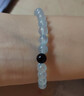 京瑩【五行補水】天然海藍寶水晶手鏈男女款護身符轉運黑曜石手串禮物 曬單實(shí)拍圖