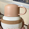 史努比（SNOOPY）兒童保溫杯帶吸管直飲男女小學(xué)生316不銹鋼喝水杯子雙蓋壺500ml咖 曬單實(shí)拍圖