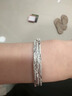 BJYL滿(mǎn)天星銀色手鐲女士氣質(zhì)年輕款鐲子手環(huán)飾品高級生日禮物送女朋友 三生三世手鐲+精美禮盒 曬單實(shí)拍圖
