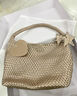 ECODAY包包女款中號編織包通勤托特包單肩手提婚包生日情侶禮物 My dear friend-B025X 香檳色 中號 曬單實(shí)拍圖