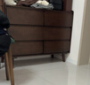 家逸實(shí)木六斗柜臥室靠墻床尾收納柜家用儲物柜簡(jiǎn)約電視邊柜1m胡桃色 曬單實(shí)拍圖