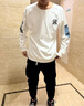 C.MATK衛衣男春秋季新款長(cháng)袖T恤男士休閑寬松打底衫百搭舒適長(cháng)袖上衣服 白色-H 常規 L 曬單實(shí)拍圖