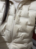 波司登（BOSIDENG）鵝絨羽絨服女士春秋季輕薄連帽寬松短款內膽百搭保暖外套 【700+蓬鵝絨】奶油米-奶油歐包【卡碼拍大】 L 170/92A 體重約140-150斤 曬單實(shí)拍圖