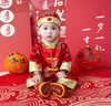 馬妹幾周歲禮服套裝國風(fēng)唐裝春秋款寶寶拜年服男女百天宴一歲生日抓周服 春秋款(福氣滿(mǎn)滿(mǎn)套裝) 送帽子+襪子 100 建議身高88-100體重27-30斤 曬單實(shí)拍圖