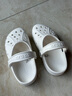 卡駱馳（CROCS）貝雅洞洞鞋男鞋女鞋輕便耐磨一腳蹬拖鞋休閑鞋百搭花園鞋|10126 白-100 37 /38(230mm) 曬單實(shí)拍圖