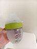 可么多么（como tomo）硅膠奶瓶第2代新生升級斷奶奶瓶（0-3個(gè)月）仿母乳奶瓶150ml綠色 曬單實(shí)拍圖