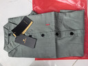皮爾卡丹（pierre cardin）真口袋純棉免燙襯衫男士寬松版七分袖襯衣工裝作服男裝外套春秋 高質(zhì)量純棉料七分袖5008(灰綠色) L 115斤-130斤 曬單實(shí)拍圖