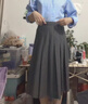優(yōu)衣庫女裝寬褶中裙/半身裙裙子479916 488364 488364/08深灰色 L 曬單實(shí)拍圖