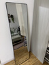 全品屋穿衣鏡全身鏡落地鏡掛門(mén)服裝店試衣鏡壁掛鏡掛穿一體簡(jiǎn)約北歐風(fēng) 【圓角】赫本黑160*50cm 高清鏡面 曬單實(shí)拍圖