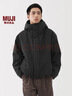 MUJI男式 風(fēng)帽 夾克 男士外套長(cháng)袖25年冬季上衣男裝 棉服AD0TWA5A 黑色 L （175/100A） 曬單實(shí)拍圖