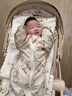 威爾貝魯（WELLBER）新生兒防驚跳睡袋嬰兒0-6個(gè)月包裹式包巾投降式四季包單 小天使L 曬單實(shí)拍圖