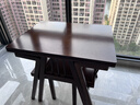 玥都陽(yáng)臺小桌椅三件套實(shí)木一桌二椅創(chuàng  )意休閑喝茶桌椅組合小戶(hù)型 胡桃色【實(shí)木款】 一桌 + 2椅 + 2坐墊【整裝送上門(mén)】 曬單實(shí)拍圖