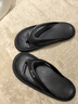 樸西2026夏季人字拖女士外穿涼拖鞋防水速干防滑耐磨休閑沙灘人字拖男 珍珠黑 【加固人字帶】 38-39 曬單實(shí)拍圖