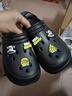 大嘴猴男士洞洞鞋夏季外穿厚底防滑戶(hù)外休閑踩屎感沙灘涼拖鞋 黑色42-43 曬單實(shí)拍圖