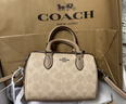 蔻馳（COACH）【品牌直供】女士ROWAN手提單肩斜挎波士頓包CW330禮物 曬單實(shí)拍圖