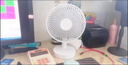 小米白桌面小風(fēng)扇靜音空氣循環(huán)USB可充電臺式家用辦公室學(xué)生宿舍床頭大風(fēng)力便攜制冷電風(fēng)扇大扇面 白色-四檔風(fēng)力調節+插電款 曬單實(shí)拍圖