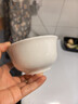 陶相惠景德鎮高白瓷高腳吃飯碗4只裝純白陶瓷釉下彩4.5英寸湯碗米飯碗 曬單實(shí)拍圖