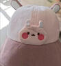 G.duck寶寶帽子春秋款可愛(ài)兔子大檐兒童遮陽(yáng)鴨舌帽燈芯絨秋冬嬰兒防風(fēng)帽 粉色 建議9-30個(gè)月 x 44-49cm 曬單實(shí)拍圖