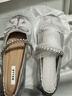 百麗月光瑪麗珍女鞋平底休閑優(yōu)雅單鞋銀色芭蕾鞋3H9F5CQ5 皎月銀 38 曬單實(shí)拍圖