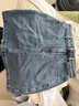 UR夏季新款女裝時(shí)尚休閑百搭腰帶裝飾牛仔半裙UWM850082 藍色 XS 曬單實(shí)拍圖