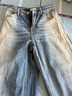 茵曼（INMAN）漸變水洗高腰闊腿牛仔褲2026春季女裝新款復古休閑寬松長(cháng)褲  懷舊復古藍 27 曬單實(shí)拍圖