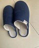 回力棉拖鞋男女士加絨秋冬季室內防臭滑保暖棉拖鞋HL0006藍色44-45碼 曬單實(shí)拍圖