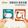 jollybaby兒童布書(shū)認知卡追視彩色看圖識字寶寶早教嬰兒閃卡玩具-動(dòng)物字母 曬單實(shí)拍圖