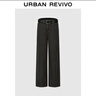 UR2026春季新款女裝簡(jiǎn)約通勤百搭復古牛仔長(cháng)褲UWJ860030 正黑 27 曬單實(shí)拍圖