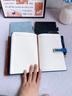 嘉然恒4本裝筆記本文具A5/80張加厚商務(wù)本子記事本舒適膚感羊巴皮面工作日記會(huì )議記錄本辦公文具可定制 曬單實(shí)拍圖