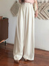 歌力思（ELLASSAY）【萊賽爾亞麻】2026早春新款垂墜親膚簡(jiǎn)約長(cháng)款休閑褲女EWB371K005 純凈白 XS 曬單實(shí)拍圖