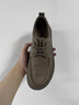 七匹狼男鞋休閑皮鞋男春季新款透氣防滑厚底軟底皮鞋耐磨復古通勤鞋子男 卡其色 【標準皮鞋碼】 41 曬單實(shí)拍圖