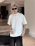 Shelley Jones金屬標設計感白色短袖t恤男款夏季美式cleanfit重磅純棉內搭半袖 白色 XL 身高175-180cm體重140-155斤 曬單實(shí)拍圖
