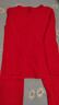 三槍【純棉抗靜電】騏驥紅保暖內衣套裝女圓領(lǐng)大紅本命年秋衣秋褲套 曬單實(shí)拍圖
